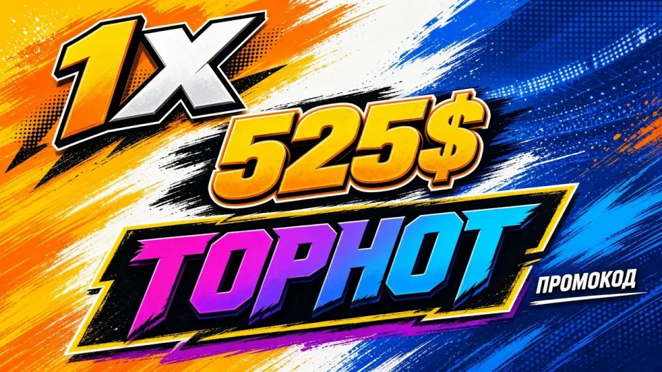 Промокод 1XBET TOPHOT даёт до 525$ на первый депозит при регистрации в 2026 году